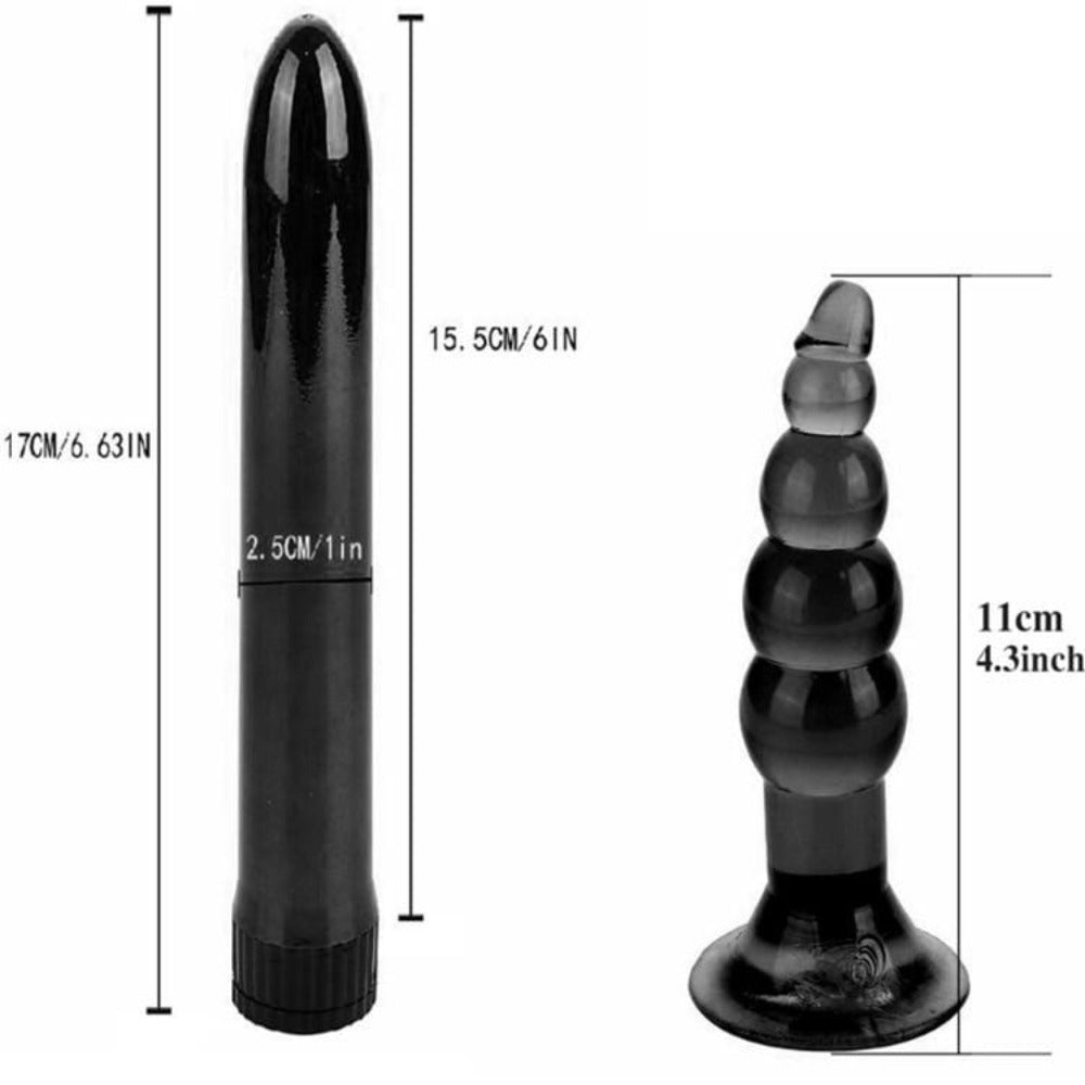 Check out an image of Bum-friendly Anal Sex Toys for Beginners showcasing the beaded string and vibrator for an exquisite sensation.