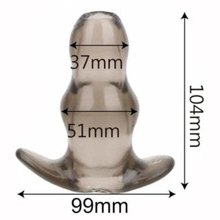 In the photograph, you can see an image of Bulky Tunnel Anal Plug 2.76 to 4.09 Inches Long for elevating pleasure.