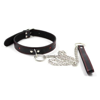 Total Surrender BDSM Pet Choker Leather Collar Submissive Slave Sex