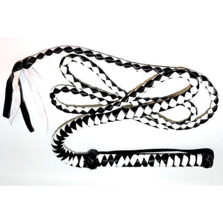 Feast your eyes on an image of a flexible handle Genuine Cow Leather BDSM Whip, designed for an array of techniques in dominance and submission play.