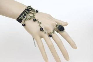 A charm bracelet designed for women, crafted from high-quality tin alloy and delicate lace.