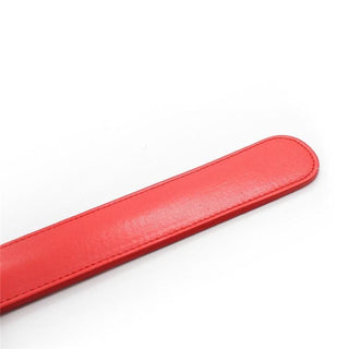 Feast your eyes on an image of the sleek and supple PU Leather material of the No Frills Slapper Leather Sex Paddle for elegant intimate play.