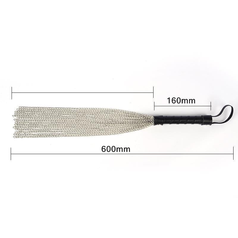 Durable metal flogger with hypoallergenic properties for safe and pleasurable BDSM sessions.