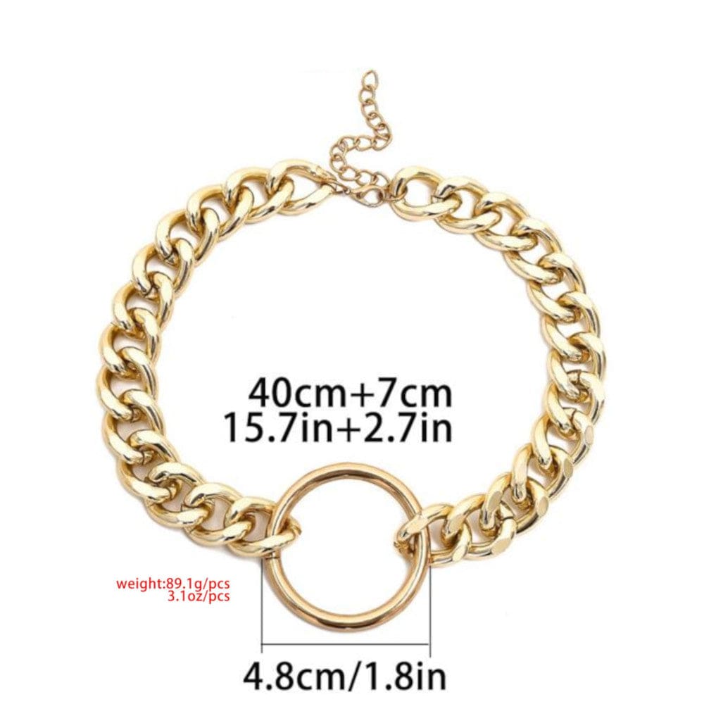 Dual functionality Submissive Day Wear Jewelry Necklace Chain Choker for day and intimate moments.