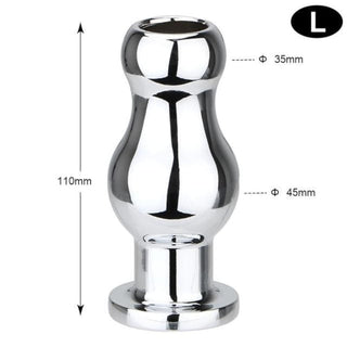 Explore new heights of pleasure with Flawless Stainless Steel Hollow Plug, a high-quality anal toy for intimate discovery.