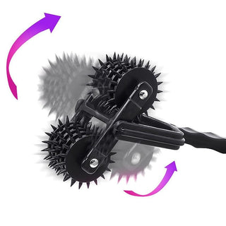 Presenting an image of Foreplay Roller Wartenberg Wheel, a path to pleasure paved with prickly pinwheels for a sensory delight.
