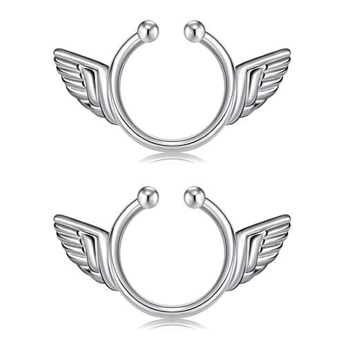 An image highlighting the safety and durability features of Angelic Wings Non Piercing Nipple Rings, made from high-quality stainless steel for long-lasting enjoyment.