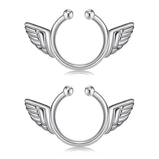 An image highlighting the safety and durability features of Angelic Wings Non Piercing Nipple Rings, made from high-quality stainless steel for long-lasting enjoyment.