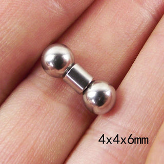 Stainless barbell frenum piercing jewelry for enhanced intimacy.