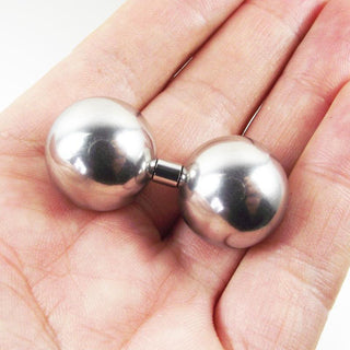Variants of stainless barbell frenum piercing jewelry for customizable pleasure.