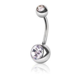 A beautiful image of Female Genital Jewelry adorned with cubic zirconia crystals for a touch of elegance.