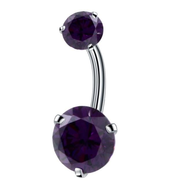 Image of Zircon Crystal Clitoral Hood Piercing Jewelry with discreet dimensions