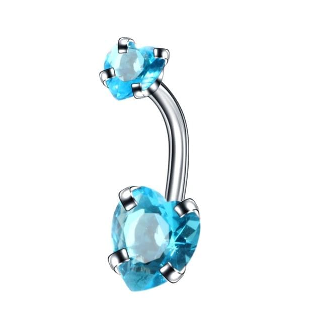 Zircon Crystal Clitoral Hood Piercing Jewelry with sparkling cubic zirconias for stimulation