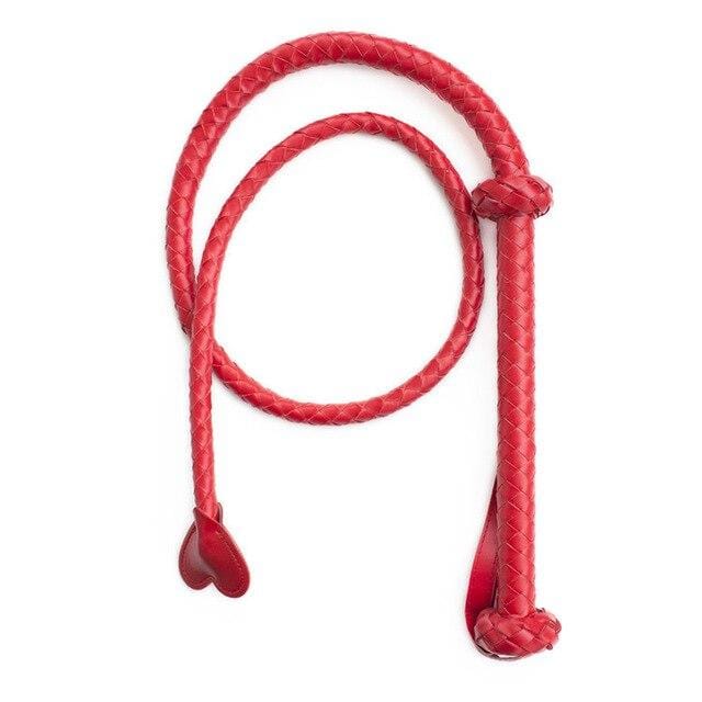 What you see is an image of the Sadistic Heart Sex Whip, a luxurious whip crafted from high-quality PU leather, featuring a heart-shaped tip for intense pleasure.