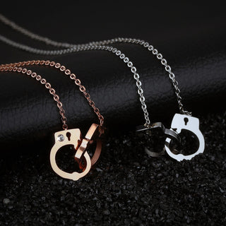 Take a look at an image of Captivity Chain Submissive Necklace, featuring a trendy link chain design and a captivating lock pendant.