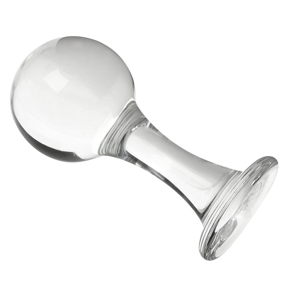This is an image of a non-toxic, hypoallergenic glass anal toy for safe play.