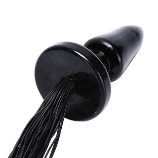 Displaying an image of the Beautiful Black Horse Tail Plug, versatile for both submissive and dominant play.