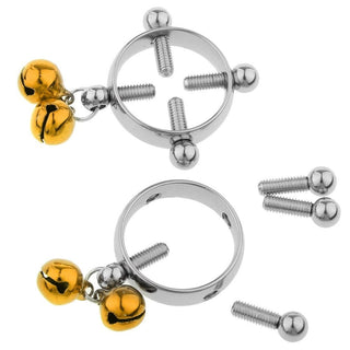An image showcasing the beauty and comfort of Colored Bell Pendant Nipple Screws with chiming bells.