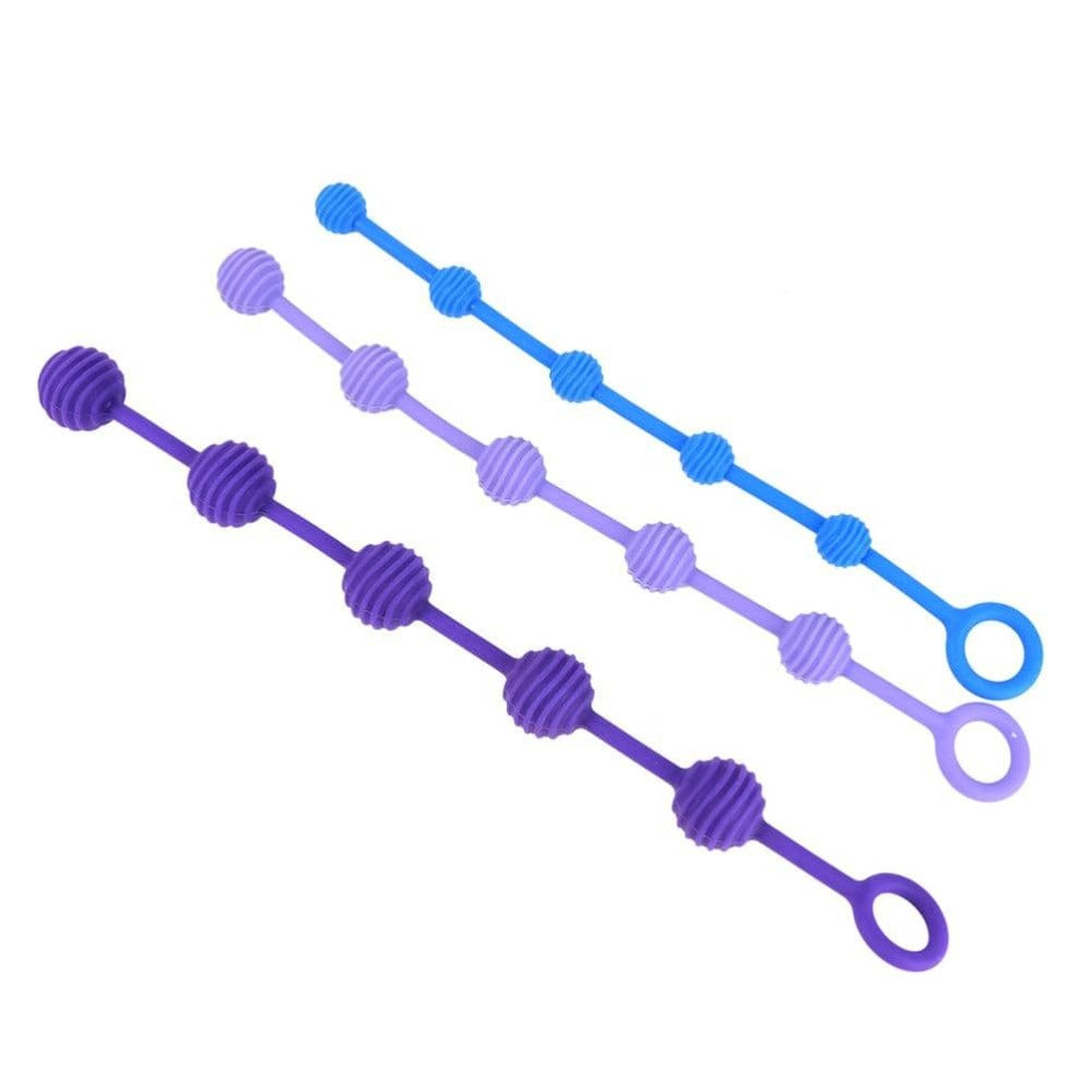 Silken silicone anal beads for safe and comfortable play