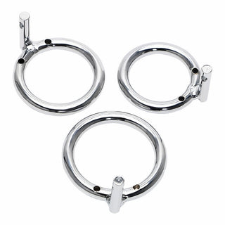 Check out an image of Accessory Ring for Hurricane Metal Cage - Smooth metal ring designed to complete your intimate collection, available in three sizes for a perfect fit.