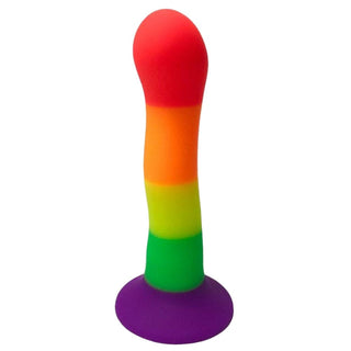 Colorful Rainbow Dildo Curved Pride and Beautiful Large Dildo