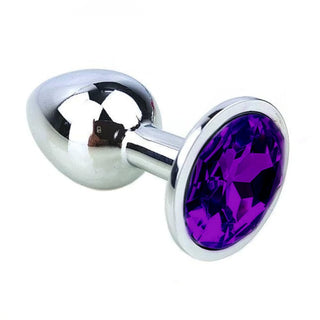 This image showcases the Bejewelled Stainless Steel Plug with embedded rhinestone crystal in multiple colors for added playfulness.